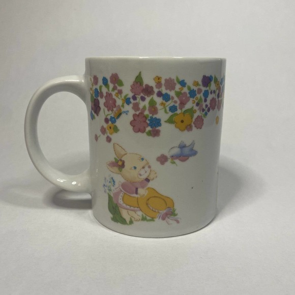 Very Cute Vintage Easter Bunny Rabbit Coffee Tea Mug Cup By Houston Foods 1993 - Picture 1 of 12